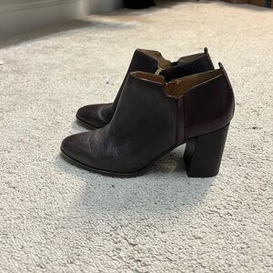 Franco Sarto maroon booties